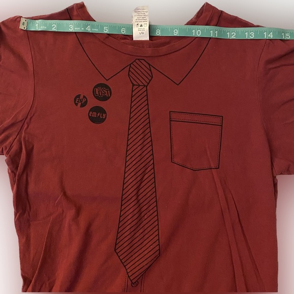 2005 Hot Topic Emily the Strange babydoll tee Faux button up goth size L - Picture 6 of 9